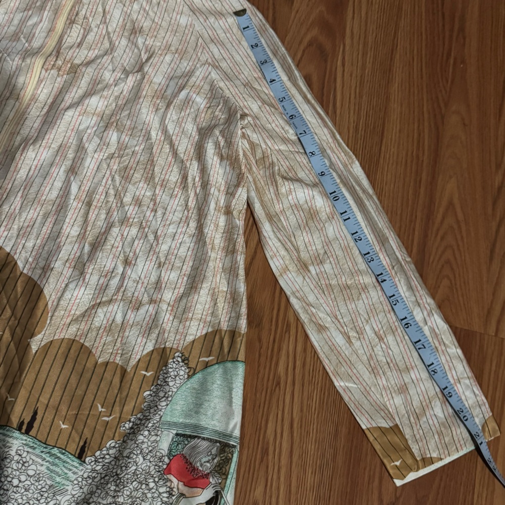 Vintage Night Gown T.V. Sangers John Lennon Graphic Art Long Sleeve Dress Y2k - Picture 6 of 10